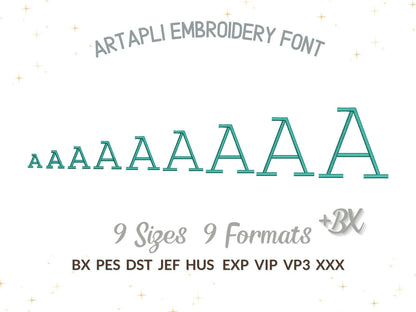 Satin Stitch Classic Block Font