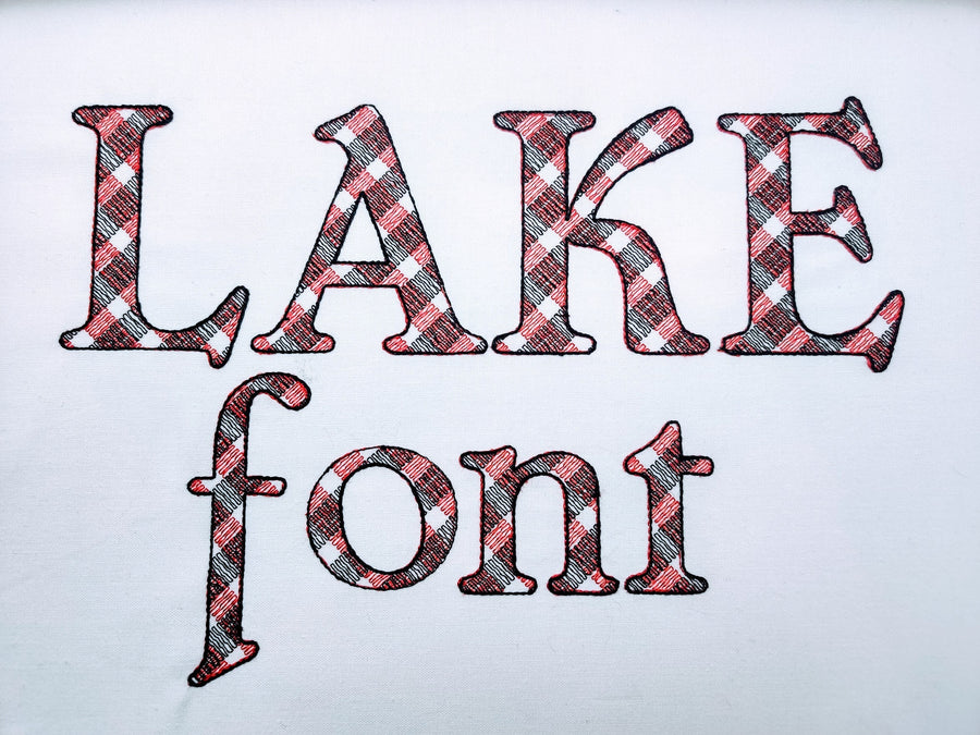 Buffalo Plaid Patterned Font Lake