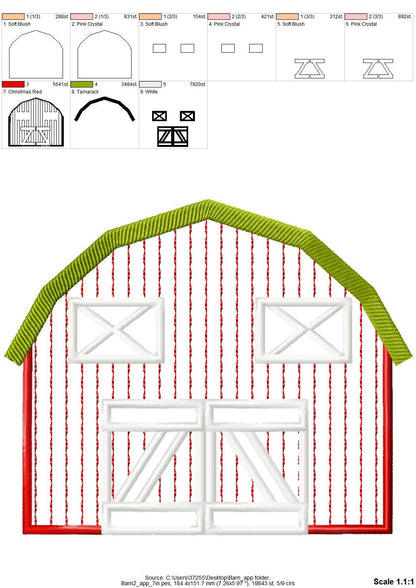 Farm Barn Applique