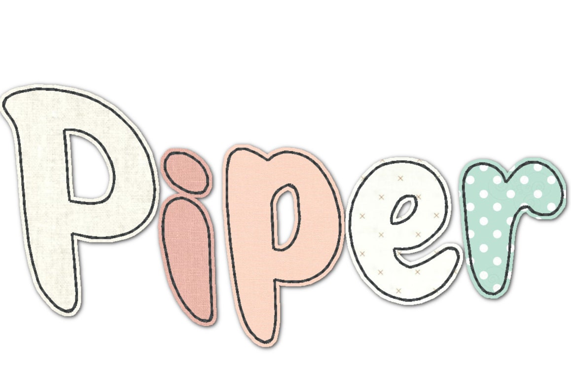 Raggedy Edge Applique Font Olaf