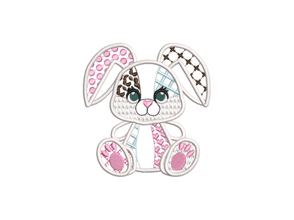 Patchwork Bunny Baby Toy Applique