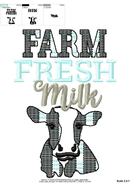 Farm Fresh Milk Saying