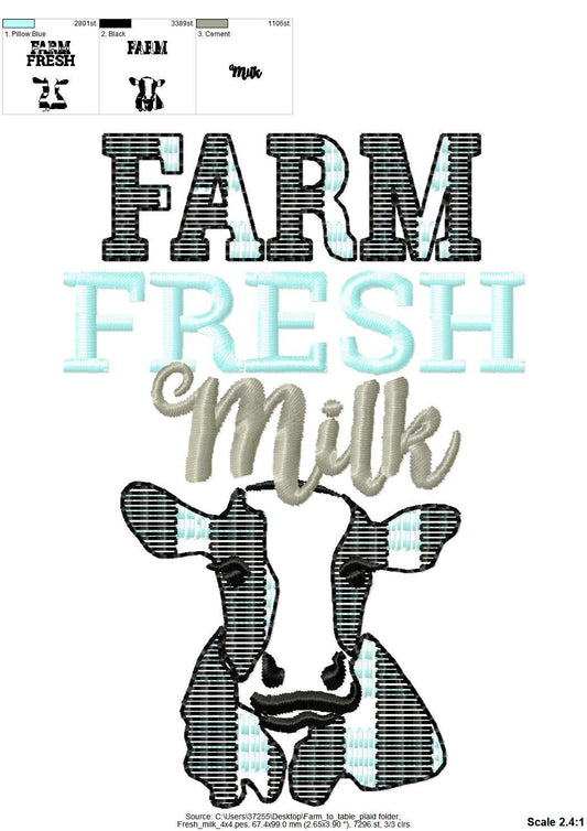 Farm Fresh Milk Saying
