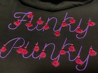 Fringed tassels Fiesta Font line satin stitch alphabet machine