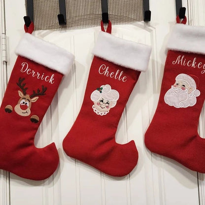 Mr and Mrs Santa Claus Applique