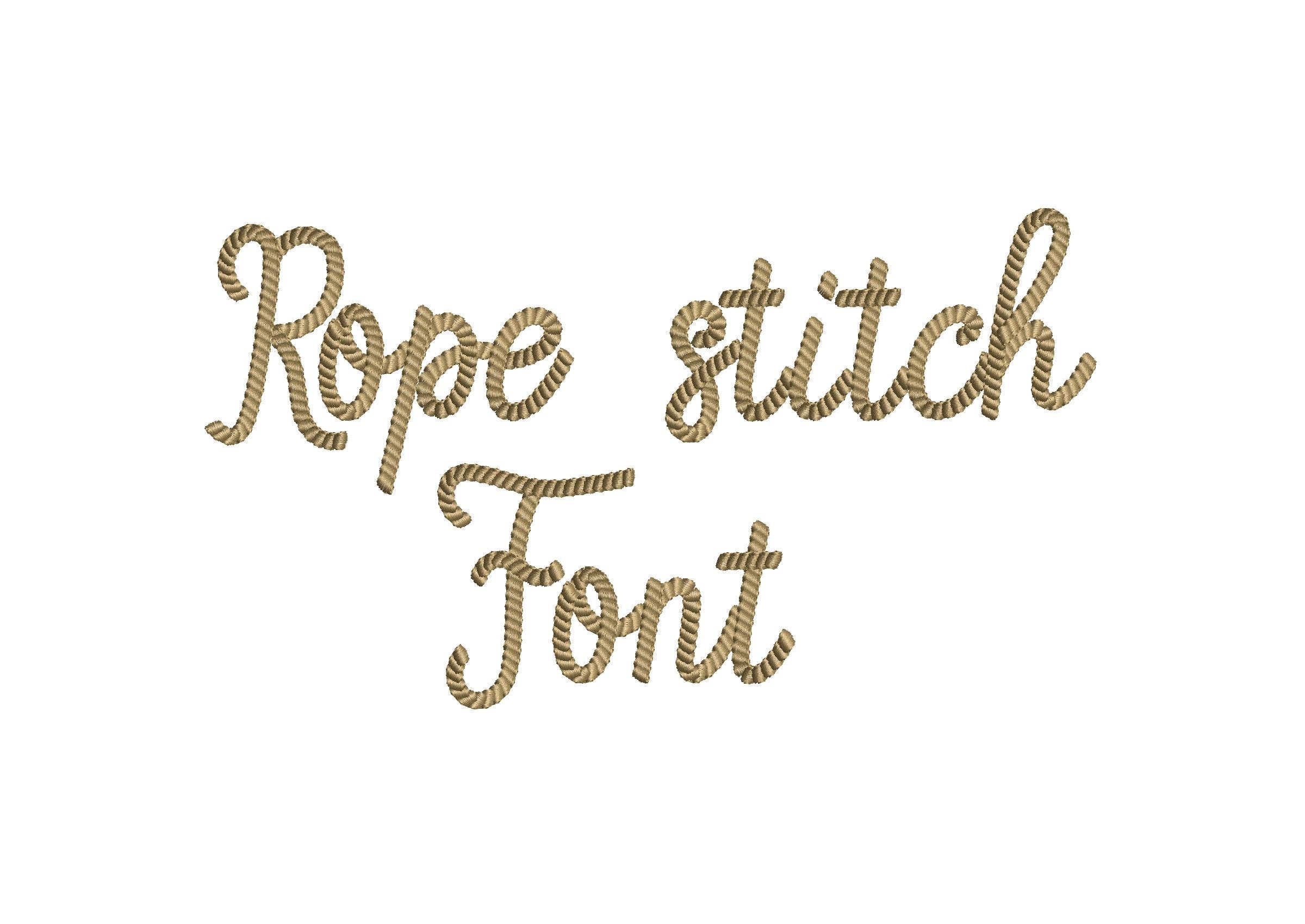 Handwritten rope stitch FONT Sandy machine embroidery designs sizes 1.3 ...