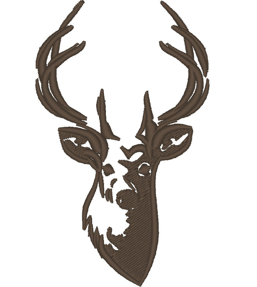 Buck Deer Head Antlers Silhouette