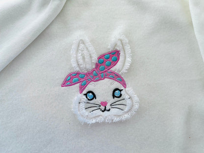 Mini Fringed Bunny Face with Bandanna
