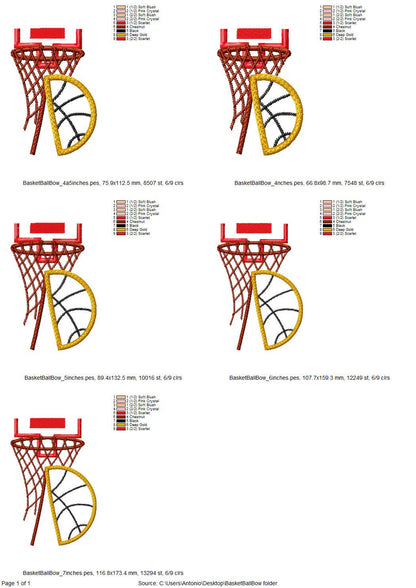 Sports Basketball Hoop And Ball