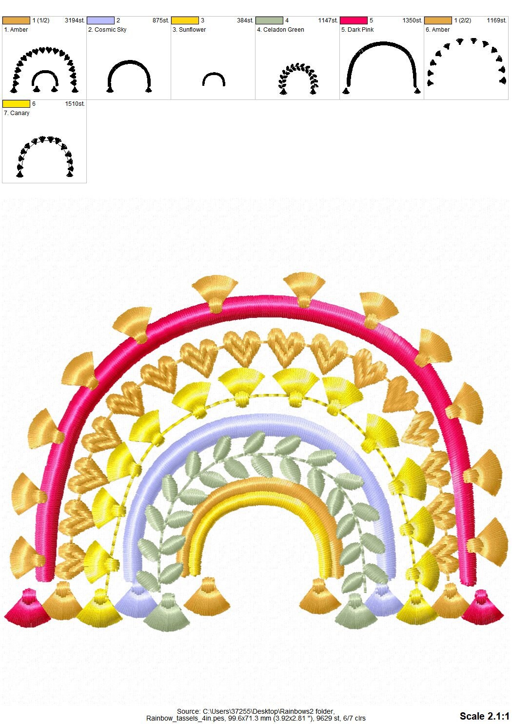 Boho Rainbow With Fringed Tassels