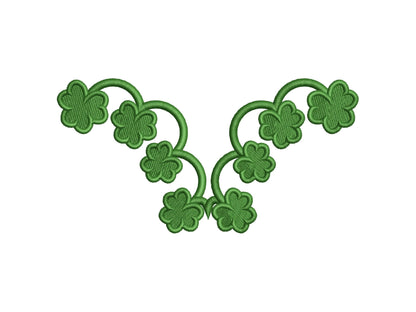 Shamrock Clover Neckline Cutout ITH