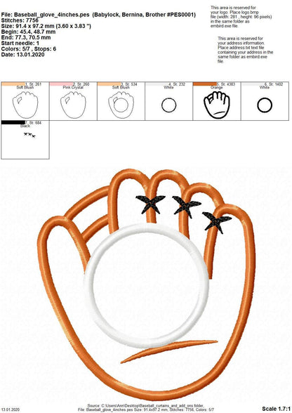 Sport Baseball Curtain Hole ITH