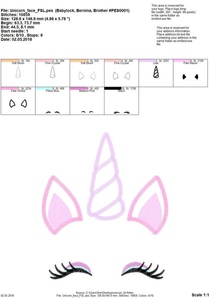 Unicorn Head with Floral Crown FSL