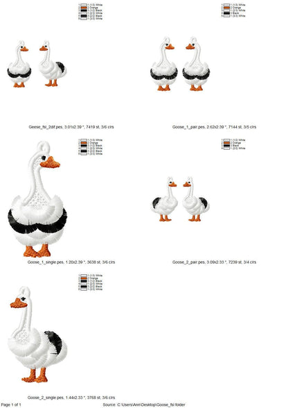 Cute Fringed Goose Earrings