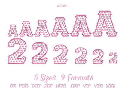Star Patterned Sororities Greek Font