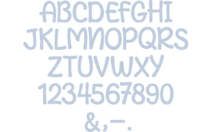 Cute Light fill Stitch Font alphabet monogram transparent letters