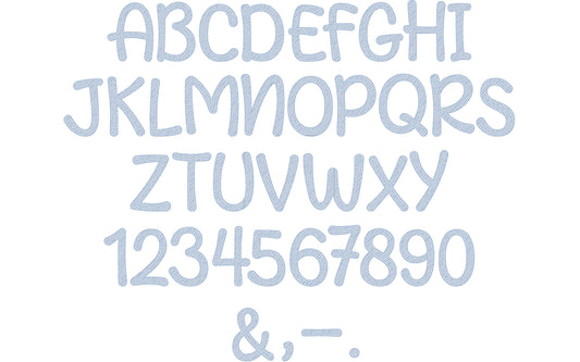 Cute Light fill Stitch Font alphabet monogram transparent letters