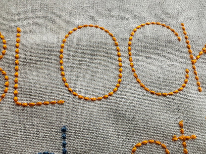 Hand Stitch Effect Block Font