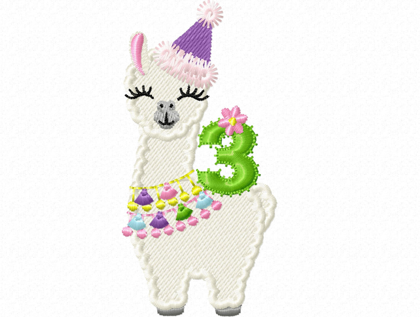 Llama Alpaca Birthday Number 3