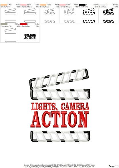 Lights Camera Action Applique