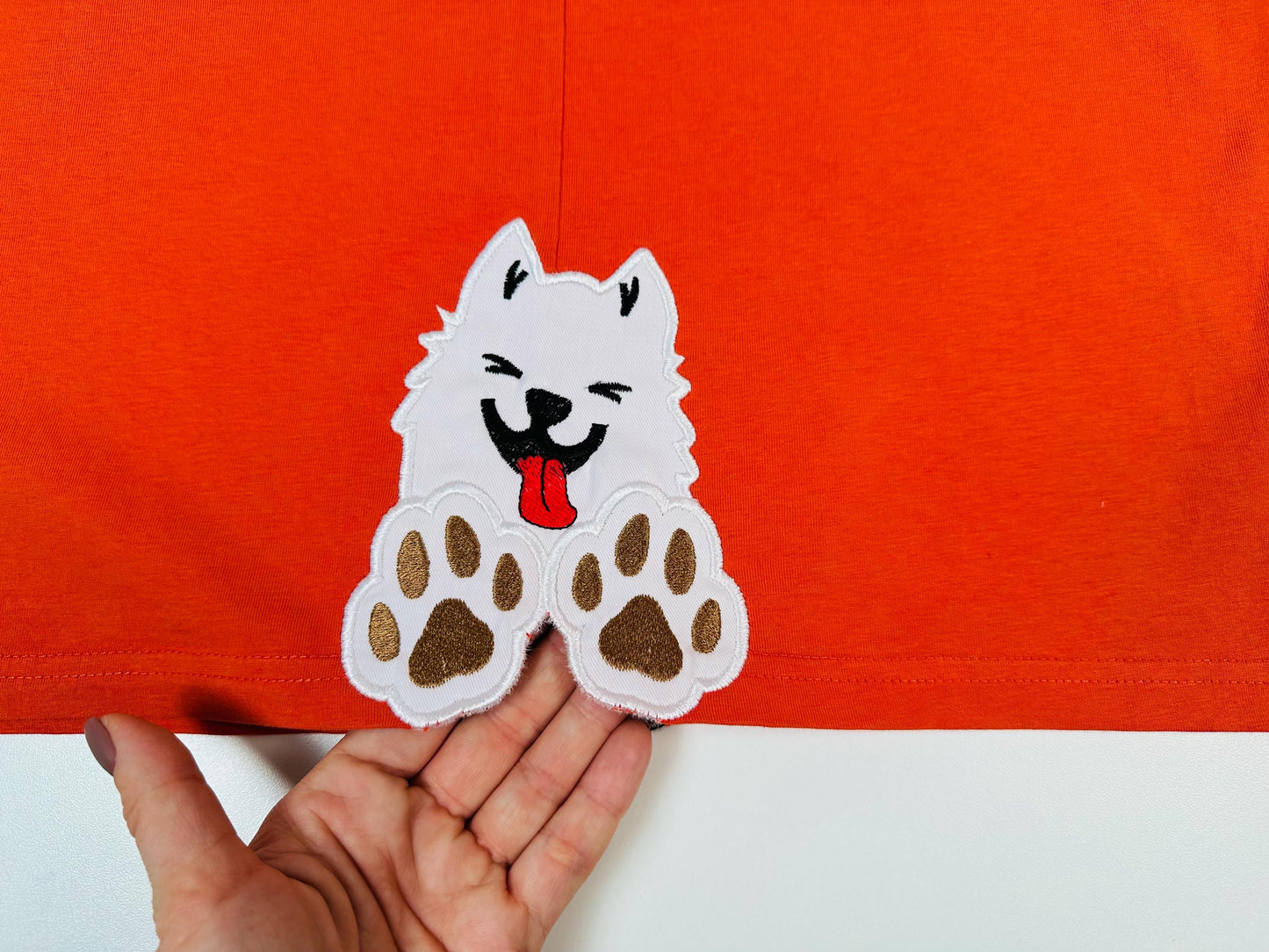 Cute Dog Puppy Paw Cutout Applique