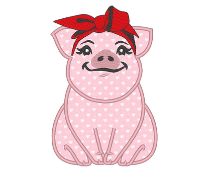 Pig with Bandanna Applique