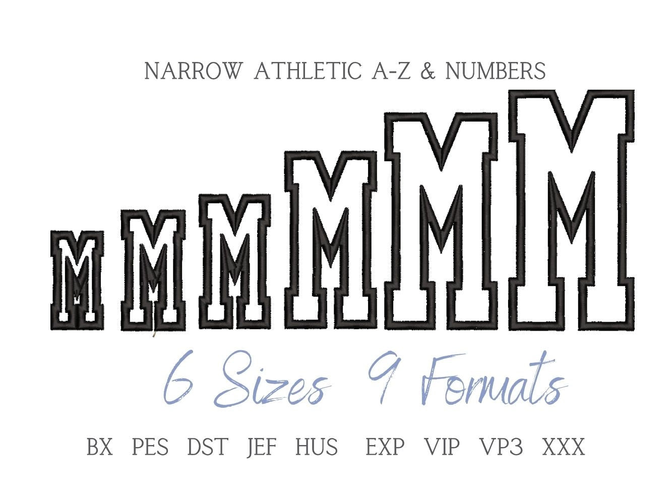 Narrow Athletic Sport Font Outline