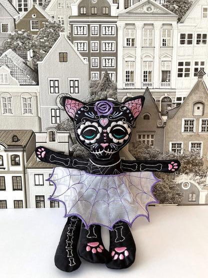 Sugar Skull Calavera Pretty Kitty Cat