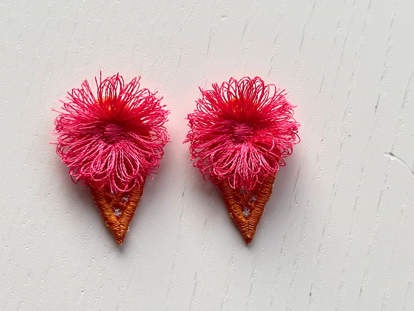 Cute Fringed Ice Cream Earrings