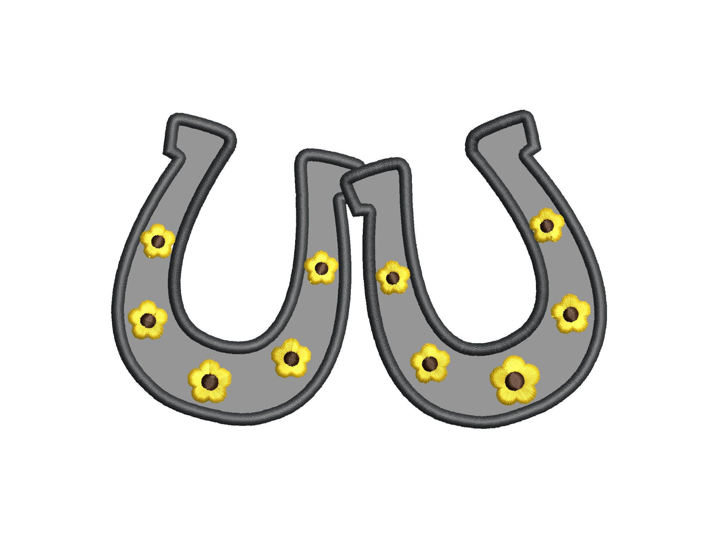 Floral Horseshoe Split Side Seam