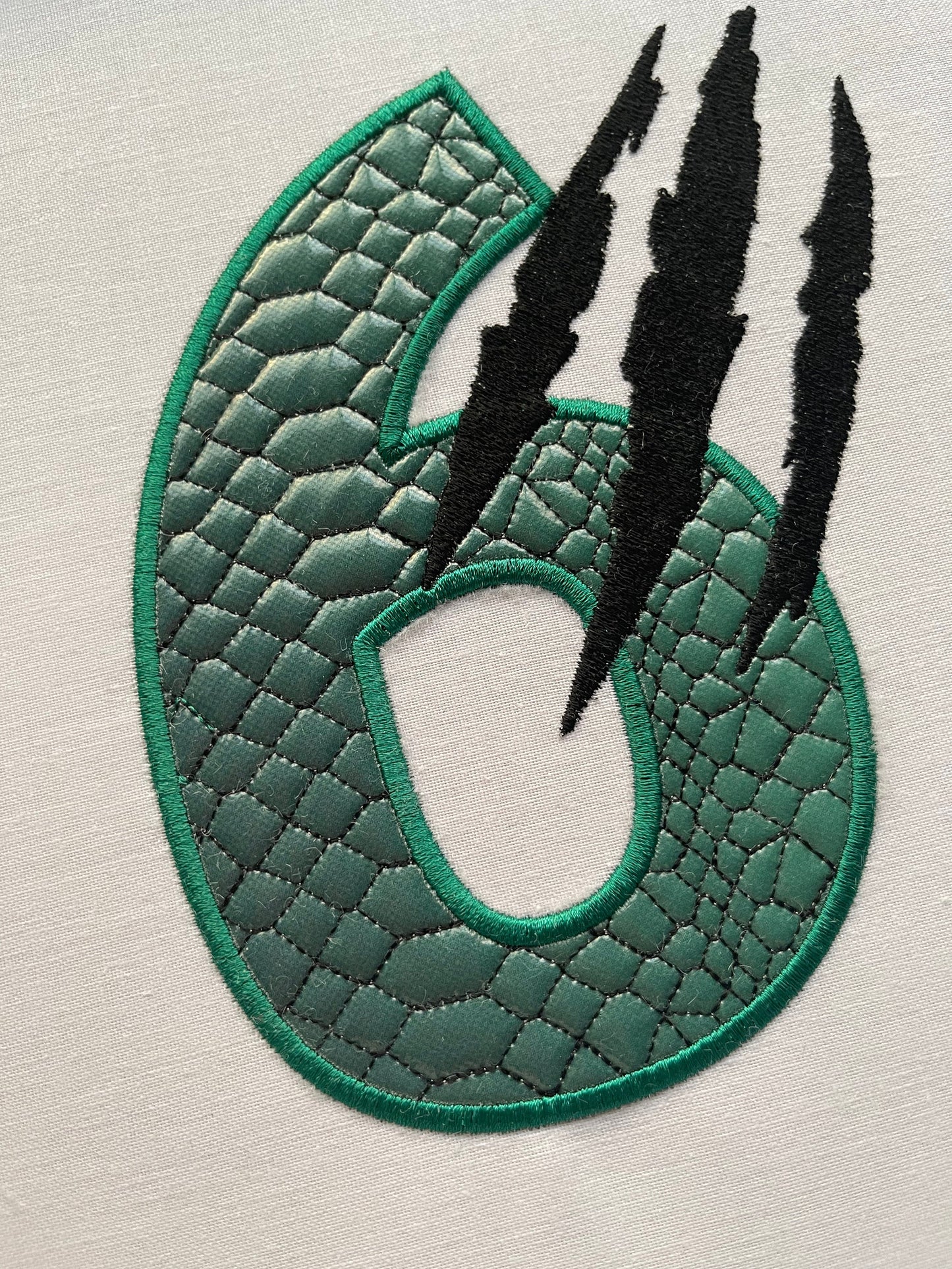 T-Rex Dinosaur Scratched Birthday Numbers