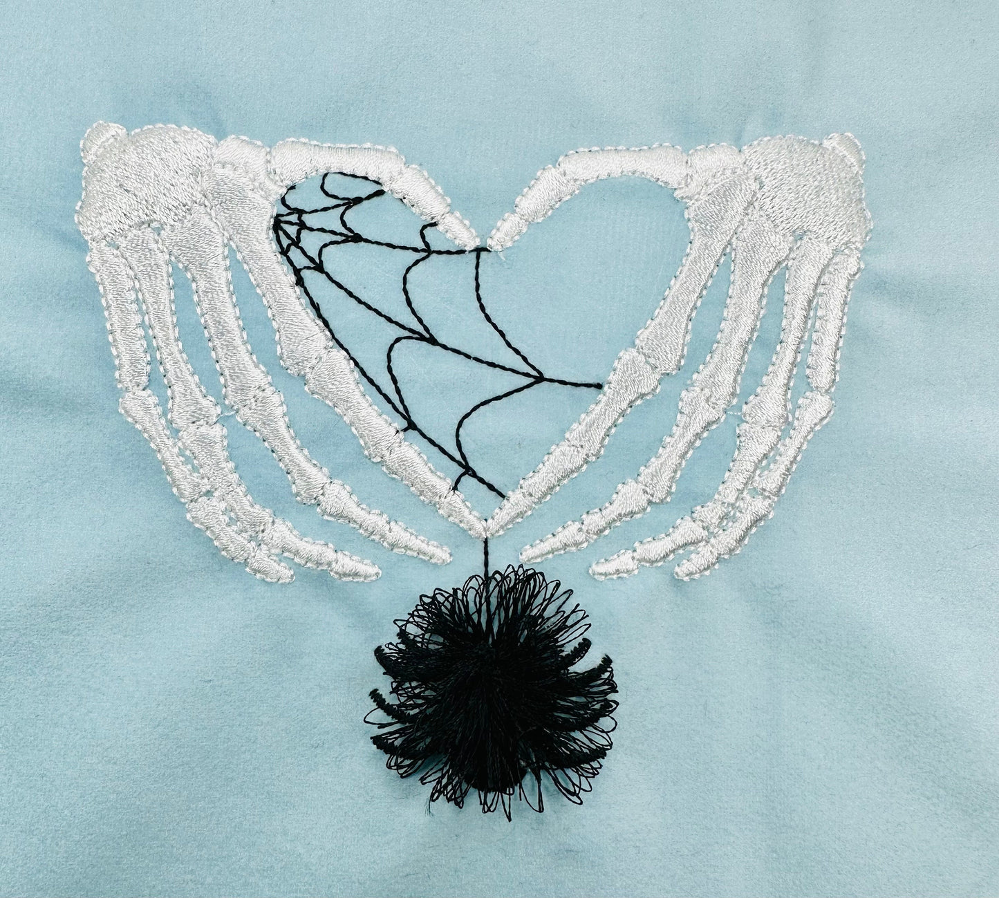 Halloween Skeleton Hands Fringed Spider