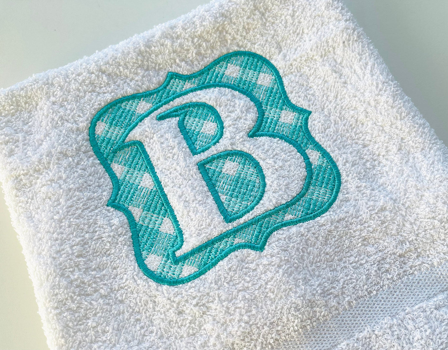 Embossed Towel Bold Monogram Font