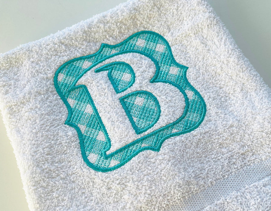 Embossed Towel Bold Monogram Font