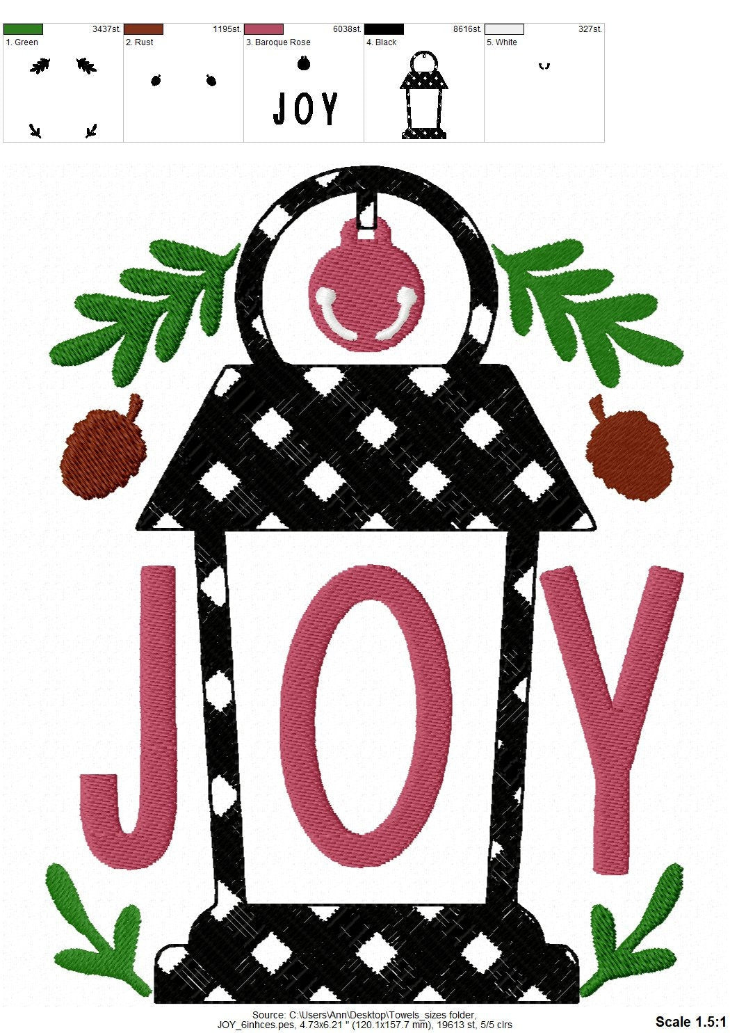 Joy Most Wonderful Time Lantern