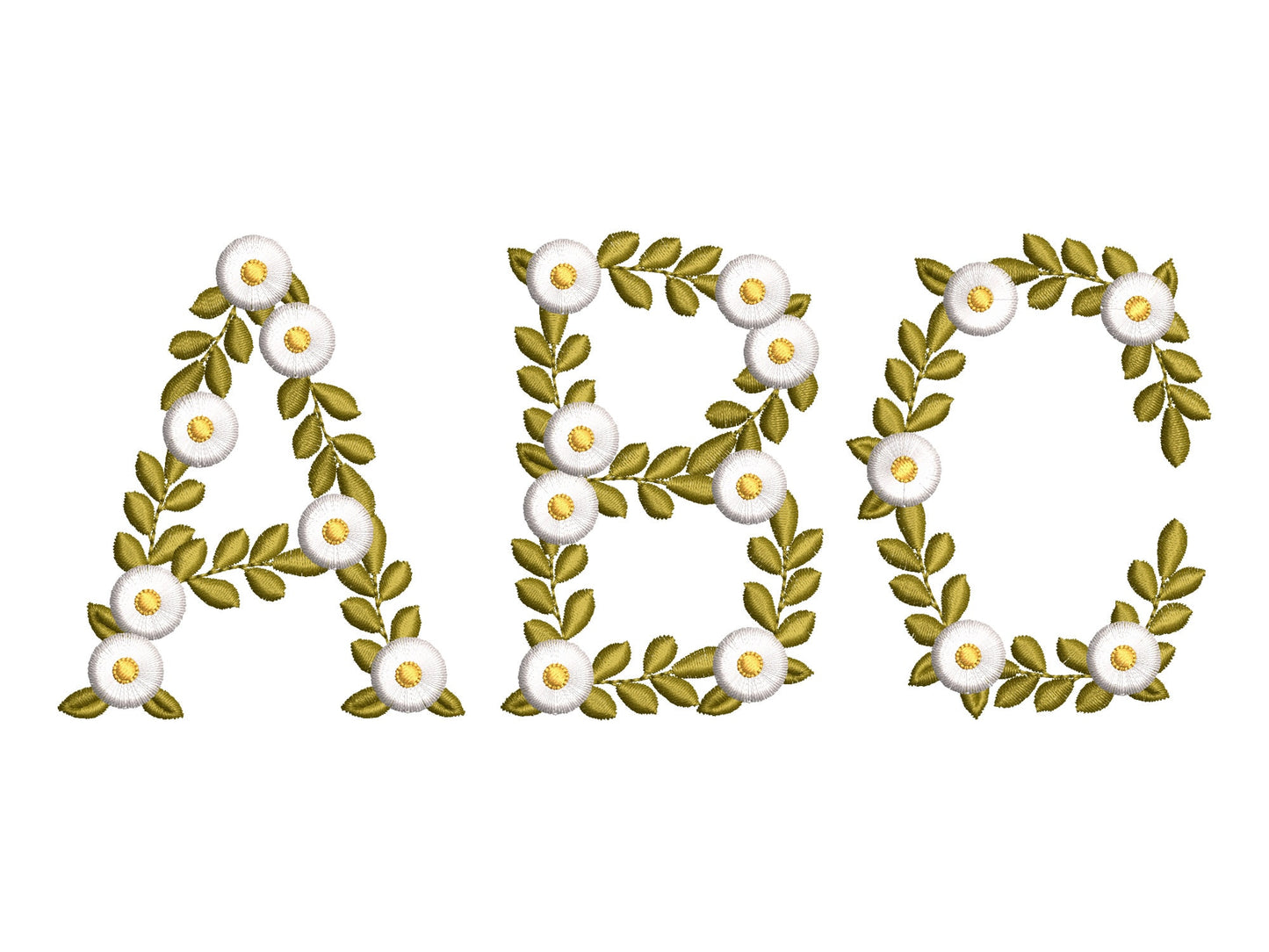 Fringed Daisy Flower Floral Font