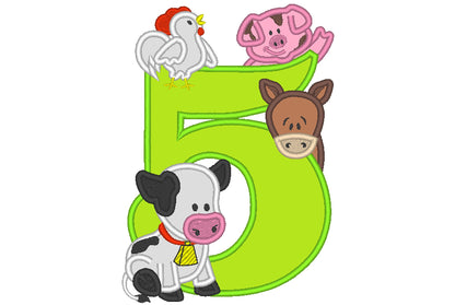 Farm Animals Birthday Numbers