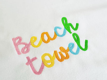 Fill stitch handwritten Font alphabet letters kids baby name monogram