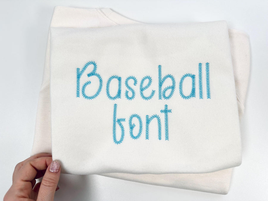 Baseball Stitch Sport Font