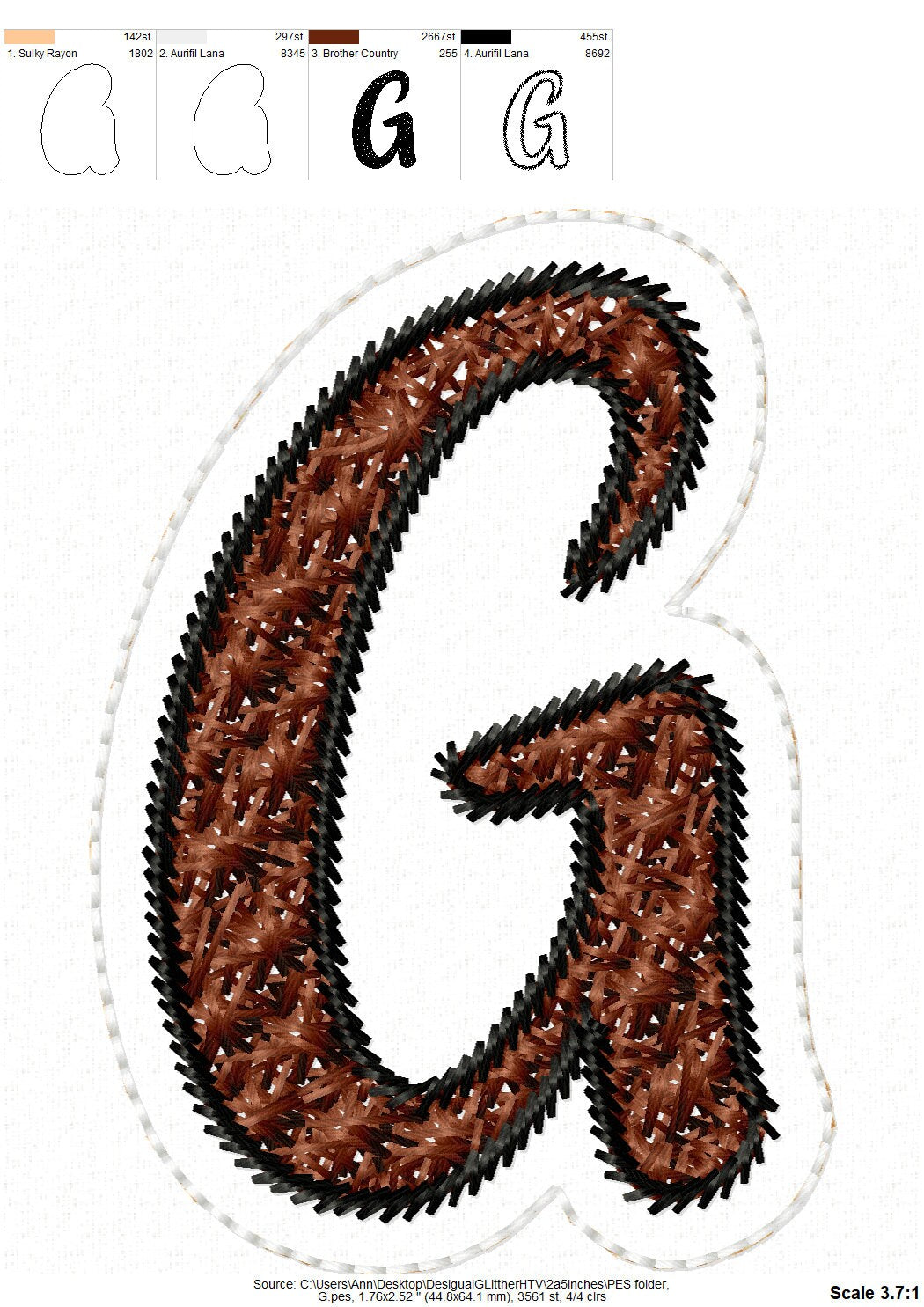 Desigual Faux Chenille Glitter HTV Vinyl Font