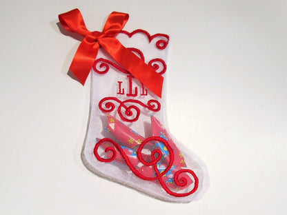 Christmas Lace Transparent Stockings ITH