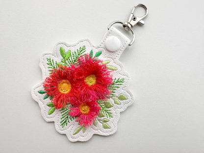 Fringed Floral Bouquet Keychain