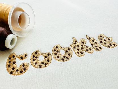 Bitten Cookie Font Fill Stitch