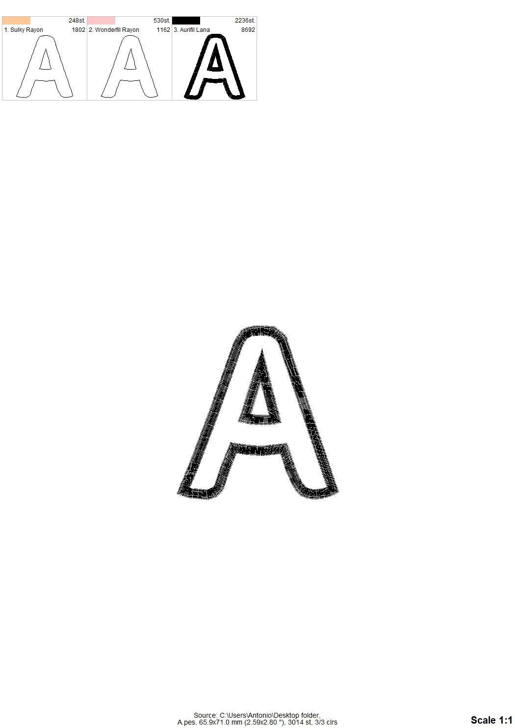 Diana Monogram Font Applique