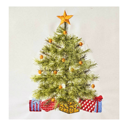 Fringed Christmas Tree with Gifts