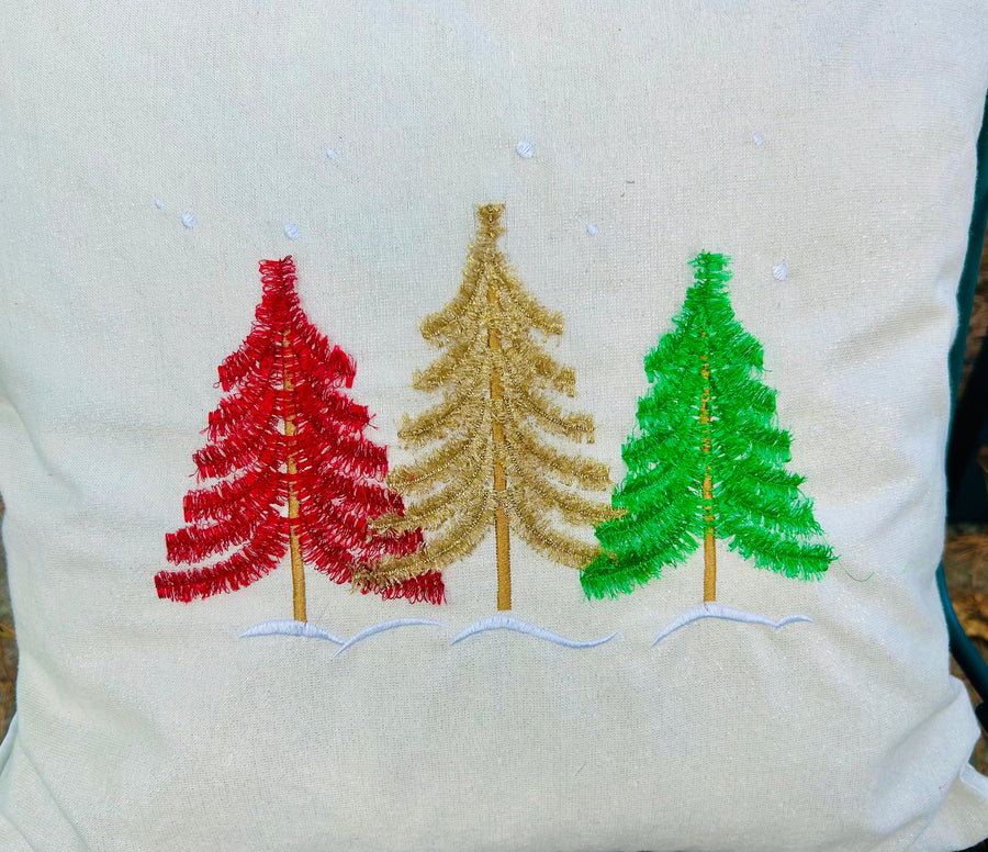 Fringed Christmas Tree 3 in a row