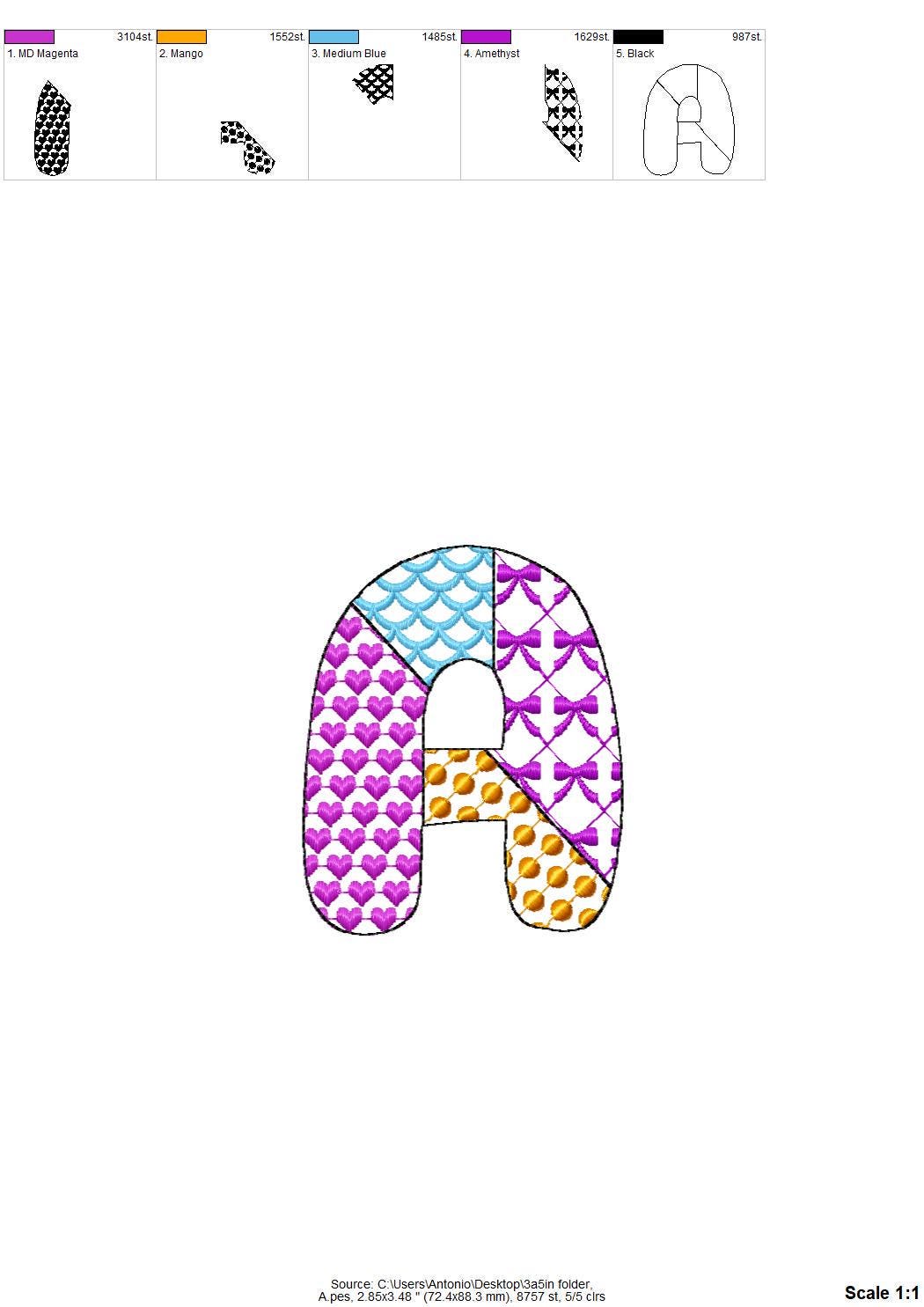 Patchwork Patterned Awesome Font