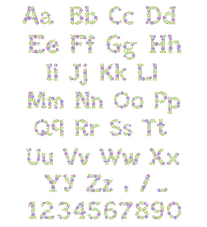 Spring Floral Font