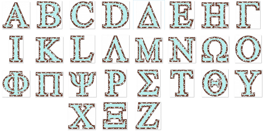 Leopard Spots Outline Sororities Greek Font