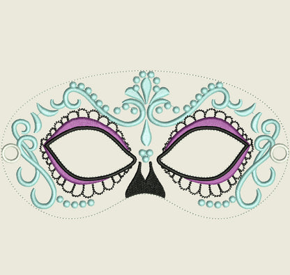 Calavera Sugar Skull Mask ITH